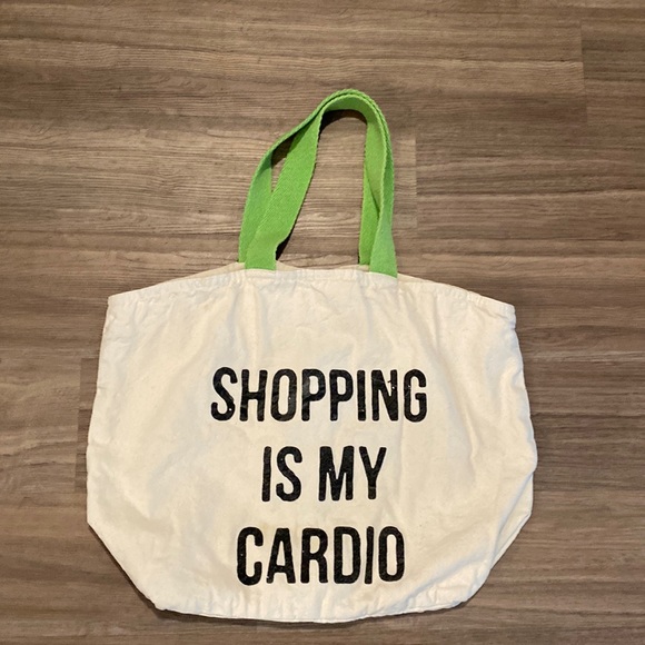Bags Large Graphic Shopping Is My Cardio Canvas Tote Bundle 4 Items